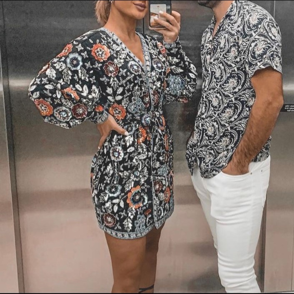 Beaded wrap dress
